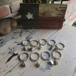 Curtain Clip Rings Silver Tone Fits 1 inch Rod